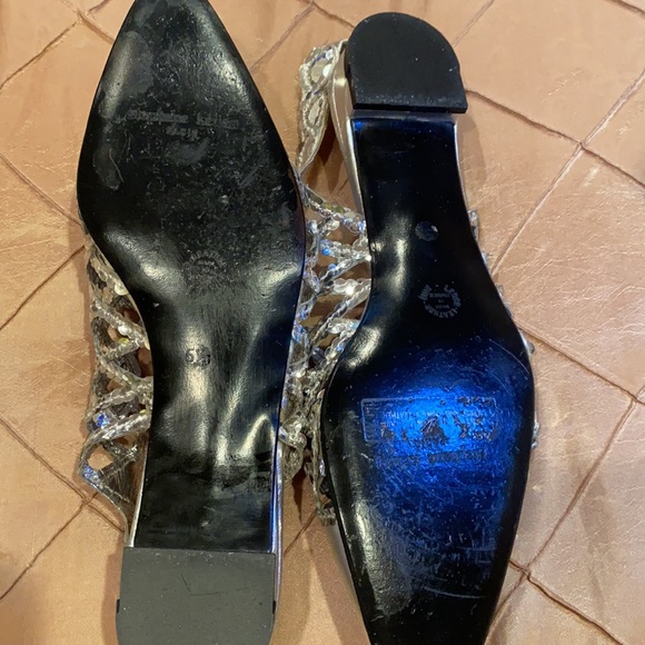 Stephane Kelian fabulous silver sequin flats, 38 - Picture 8 of 11